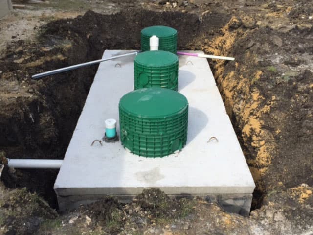 Diagram of an aerobic septic treatment system
